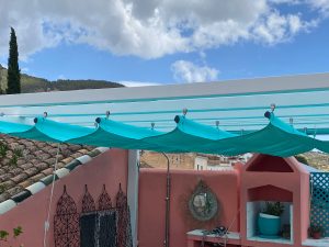 Toldo corredero turquesa Chrystine 8 1