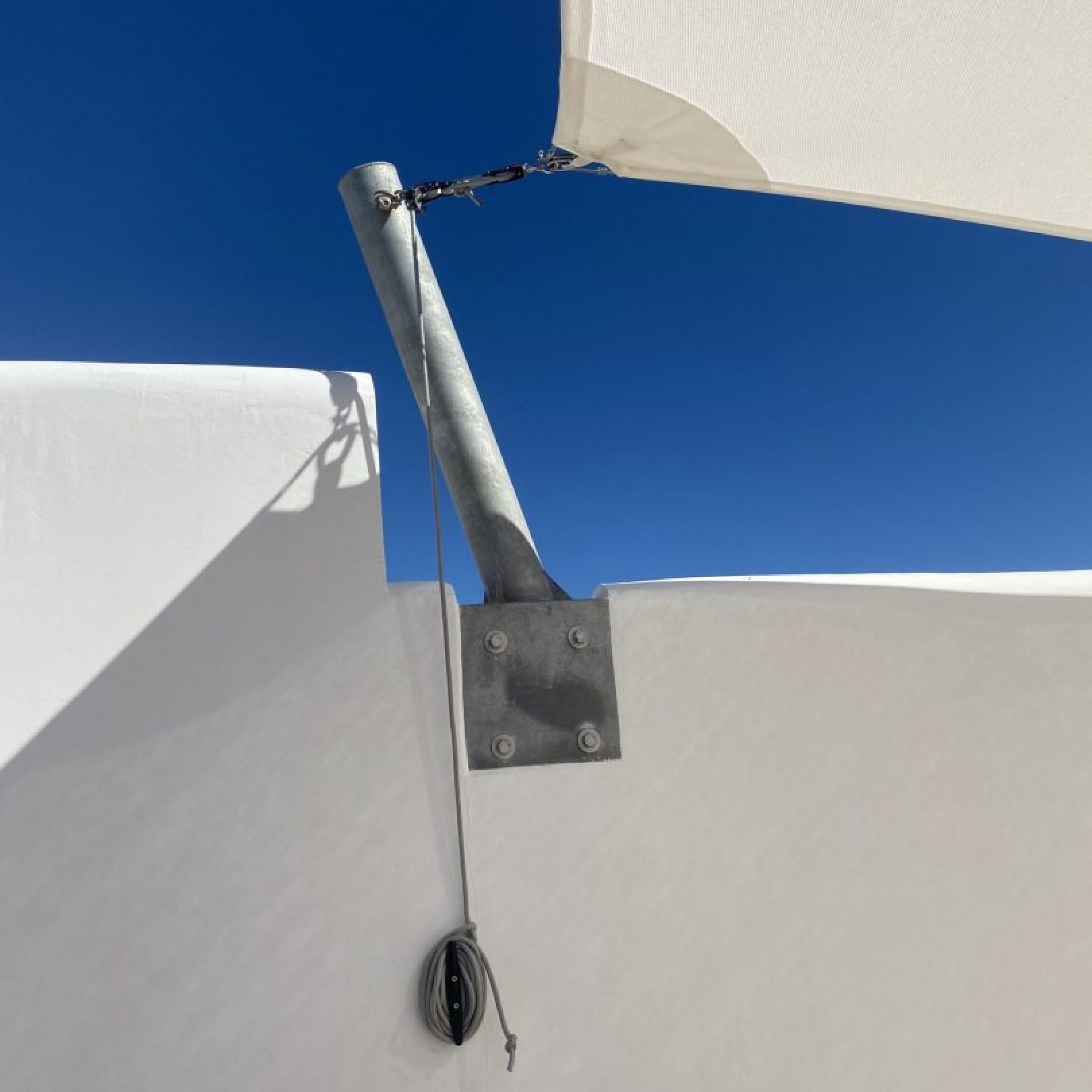 Poste enano Sobre Muro + Poleas